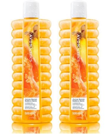Avon Juice Burst Bubble Bath - 2 x 500ml Juicy Orange | Revitalize Your Bath Time - Buy Online on GoSupps.com