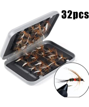 Ancllo Fly Fishing Set - 32 Pieces for Dry & Wet Flies Nymphs Perch Salmon & Trout - Boxed International Shipping - Buy Online on GoSupps.com