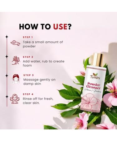 BEMT Pink Powder Facial Cleanser with Hibiscus & Strawberry 25 g | Gentle Foaming Powder Wash for Fresh Smooth & Radiant-Looking Skin | Helps Cleanse Pores & Remove Oil and Impurities - Buy Online on GoSupps.com