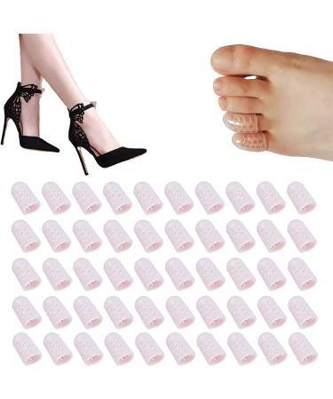 Gel Toe Protector Caps Little Toe Protectors Silicone Breathable Toe Covers Sleeves for Pinky Blisters Corns Hammer Toes Friction Pain Relief Prevent Shoe Rubbing and Friction ( Color : 50PCS One Size 50pcs