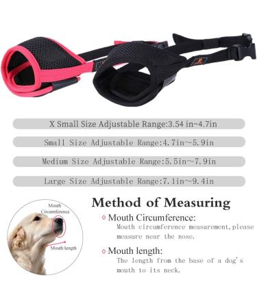 Buy Andiker Dog Muzzle - Adjustable Mesh Training Muzzle for Small Dogs | Prevents Barking Biting Chewing - Size XS (Black) - Buy Online on GoSupps.com