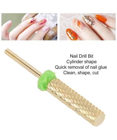 Pedicure Nail Drill Bit Flat Top Multipurpose High Strength Gold Barrel Nail Drill Bit for Acrylic Nails (130#-C) - Buy Online on GoSupps.com