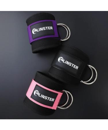Linster Foot Loops Cable Pull - 2-Piece Fitness Training Set | D-Ring Neoprene Foot Cuffs for Gym Leg Extensions & Glute Workouts - Buy Online on GoSupps.com