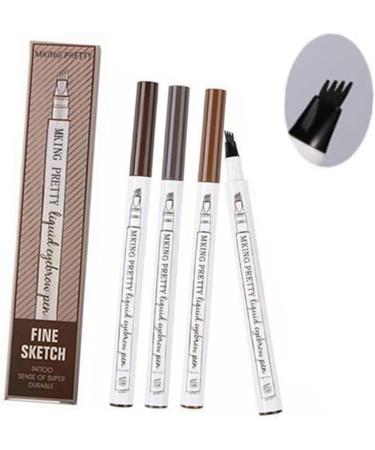 FOMIYES 12 Pcs Waterproof Brow Pencil Waterproof Eyebrow Pen Eyebrow Pencil Tool Miss No Smudge 1 count (Pack of 1) As Shownx3pcs - Buy Online on GoSupps.com
