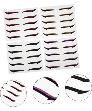  Mikinona Mikinona 20 Pairs Eyeshadow Stickers Tape Invisible Spark Stickers Double Eyelid Strip Party Eyeshadow Sticker Makeup Eyeshadow Sticker - Buy Online on GoSupps.com