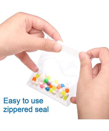 Pill Pouch Bags - 24 Reusable Zippered Clear Plastic Bags for Travel Medicine Storage and Organization - Buy Online on GoSupps.com