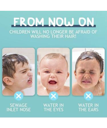 Adjustable Baby Bathing Cap 3Pcs Set | Shower Protection Visor Shield for Toddler Kids | Cute Cartoon Design - Buy Online on GoSupps.com