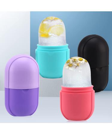 Silicone Ice Face Roller Set for Face and Eye Care - Reusable Beauty Ice Facial Roller with Holder - Skin Cooling Tool for Women in Pink - Buy Online on GoSupps.com