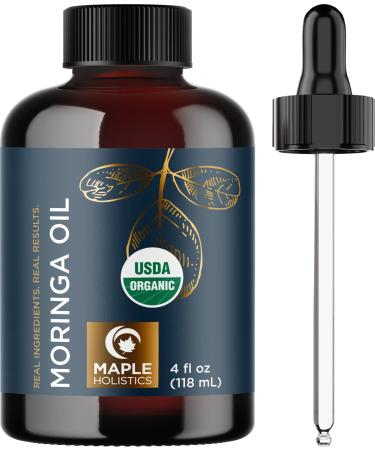 Certified Organic Rosemary & Moringa Oils - USDA Essential Oil for Hair, Skin & Nails - Aromatherapy with Cold Pressed Virgin Moringa Oil - Buy Online on GoSupps.com