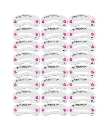 Sioppkik eyebrows stencil set eyebrow form stencils reusable DIY make -up tool set for constitution makeup beautiful eyebrows 24 pieces - Buy Online on GoSupps.com
