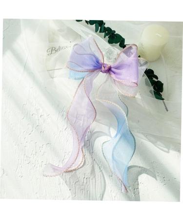 minkissy 1pc Streamer Hairpin Double Hair Bows Hair Barrettes for Kids Hair Bowknot Barrette Hairpin Decor Girl Baby Hair Clip Baby Tiara Party Hair Decoration Fabric Big Bow Miss Hair Ring - Buy Online on GoSupps.com