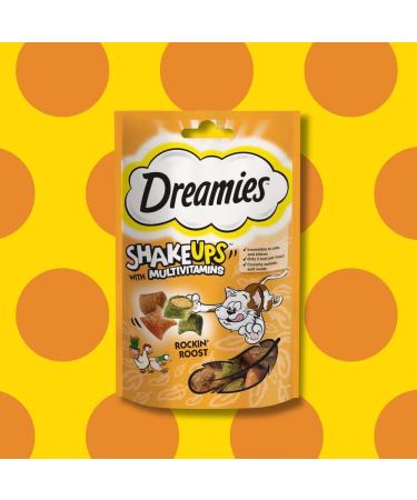 DREAMIES Shakeups Rockin Roost Cat Treats 8 x 55g - Irresistible Cat Snacks for Playful Pets - Buy Online on GoSupps.com