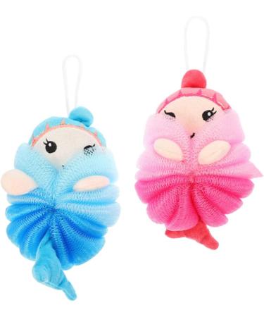 FRCOLOR 8 Pcs Mermaid Bath Loofahs - Exfoliating Mesh Puff & Body Scrubber for Kids - Ideal Shower & Bath Cleaning Sponge - Buy Online on GoSupps.com