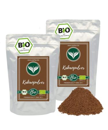 Azafran ORGANIC Cacao Powder highly defatted without additives 1kg 1 kg (1 pack)