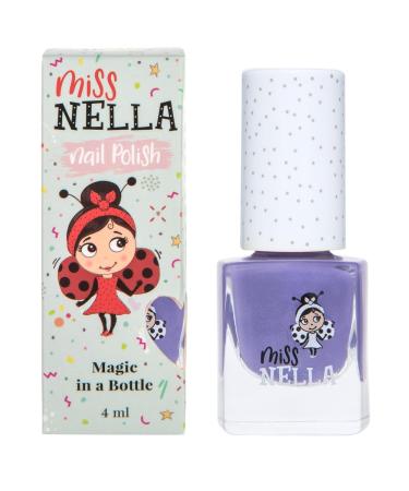 Miss Nella SWEET LAVENDER Safe Special Glitter Purple Nail Polish for Kids Non-Toxic & Odor Free Formula for Children and Toddlers Natural Water Based for Easy Peel Off