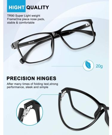 Buy Blue Light Blocking Glasses for Women & Men | Anti Eyestrain Eyeglasses for Computer TV Phones & Gaming - Black - Buy Online on GoSupps.com