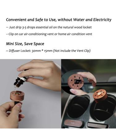 Yeejok Essential Oil Diffuser for Car - Mini Aromatherapy Vent Clip & Lava Stone Locket - 2 Pack Air Freshener for Travel - Buy Online on GoSupps.com
