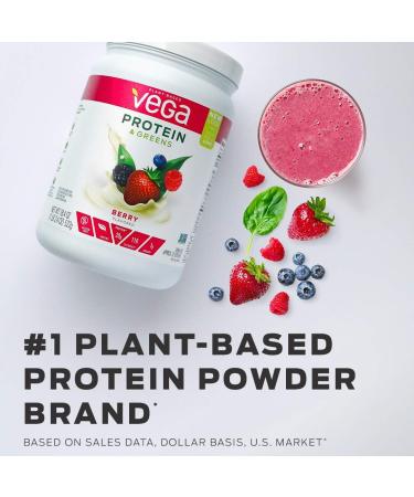 Vega Protein & Greens Powder Vanilla 18.6 oz - Gluten-Free Dairy-Free Vegan Plant-Based Protein Non-GMO - Buy Online on GoSupps.com