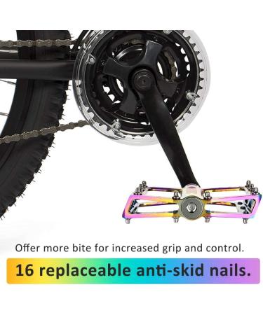 HAIMIM Road Bike Pedals - Lightweight Aluminum Alloy Flat Pedals for Mountain & BMX - 9/16 Sealed Bearing, Wide Platform - Universal Cycling Pedal - Buy Online on GoSupps.com
