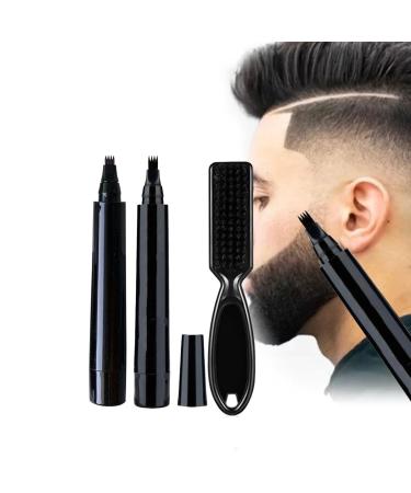 Barbe Stylo Filler pour Hommes Crayon Barbe Instantan Barbe Filler Pen Beard Pencil Filler Stylo Barbe Imperm able Crayon Barbe pour Homme Noir