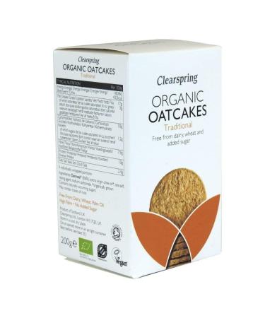 Clearspring Organic Oatcakes - Traditional - 200g (Pack of 4)