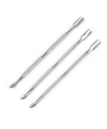3Pcs Nail Art tools Stainless Steel Cuticle Pusher Double Head Spoon Remover Tools For Manicure Nail Art Care Pusher