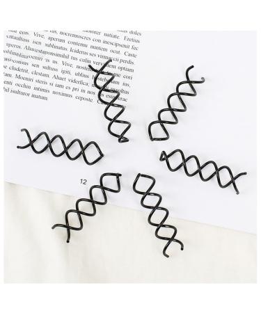 LEBQ Black Spiral Hair Clip - 20 Pcs - Perfect for DIY Hairstyles Bun Pins & Hair Accessories | International Shipping Available - Buy Online on GoSupps.com