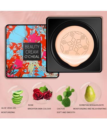 MTUVKGT Mushroom Head Air Cushion CC Cream Foundation - Waterproof BB Cream for Flawless Coverage Natural Concealer & Even Skin Tone (1 Pack) - Buy Online on GoSupps.com