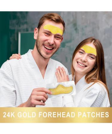 KlsyChry 24K Gold Hydrogel Patches for the Face Gold Forehead Mask Collagen Forehead Anti Wrinkle Patches Helps Smooth and Moisturize the Forehead 10 Pack - Buy Online on GoSupps.com
