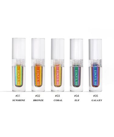 ecofavor Duochrome Chameleon Glitter Liquid Eyeshadow - Metallic Gold Shimmer | Long Lasting & Waterproof - Sparkling Eye Makeup for Beginners - Buy Online on GoSupps.com