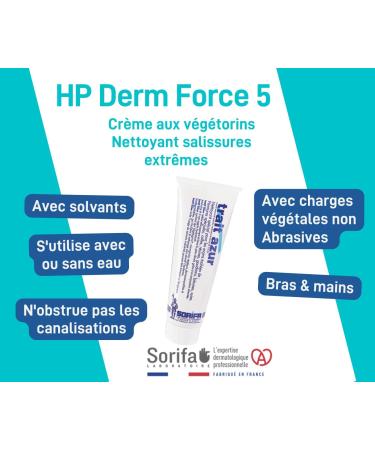  SORIFA Pack of 12 HPderm Vegetogrins Cleansing Cream Strength 5 Hands Arms Extreme Dirts Paint Ink Putty Tar Bitumen Glue Foam Resin Soap Free Tube 125 ml - Buy Online on GoSupps.com