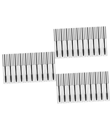 Beavorty 30 Pcs Mascara Empty Tube DIY Makeup Eyelash Cream Tube Makeup Lip Gloss Cosmetic Plastic Silver 1 g (Pack of 1) Silverx3pcs