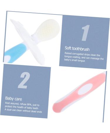 Buy SOLUSTRE Silicone Toothbrush Cleaning Brush Set for Kids - Pink Baby Brush (2 Sets) - Buy Online on GoSupps.com