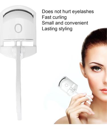 Heated Eyelash Curler 24 Hours Long Lasting Rechargeable Electric Eyelash Curler Curved Design Small and Portable for Travel - Buy Online on GoSupps.com