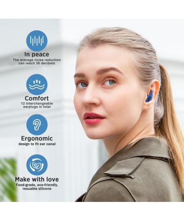 12 PCS Sleep Earplugs - Soft Hearing Protection for Sleeping Travel & Aircraft | Portable Box Included - Buy Online on GoSupps.com