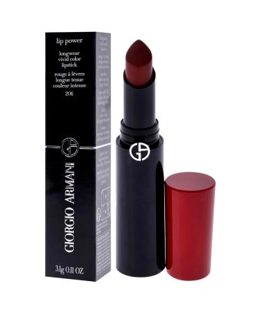 Giorgio Armani Lip Power Longwear Vivid Color Lipstick 206 Cedar - 0.11 oz - Long-lasting & Bold Color for Women - International Shipping Available - Buy Online on GoSupps.com