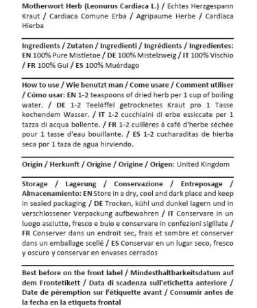 Health Embassy Motherwort Herb Tea | Leonurus Cardiaca L | Herbe d'Agripaume Tisane 50g - Buy Online on GoSupps.com