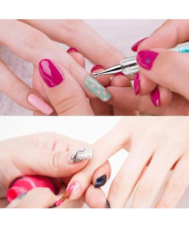 LANDOT 5Pcs Double Ended Nail Art Brushes Set - Dotting Pen Liner & Point Drill Painting Tools for DIY Designs - Buy Online on GoSupps.com