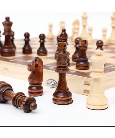 Chess Set Wooden Magnetic Portable Folding Chess BOAD Game Toys Indoor Outdoor Entertainment Items Board Game (Size : 34cm) (34cm) - Buy Online on GoSupps.com