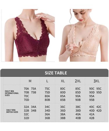 XWSM Front Zipper Post Surgery Mastectomy Bra - All-Day Comfort with Pocket Chest Pad for Women - Sporty Corset Underwear - Large Red - Buy Online on GoSupps.com