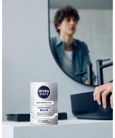 Nivea Men Silver Protect After Shave Balm 100ml - Soothing & Hydrating Post-Shave Care | Fast International Shipping - Buy Online on GoSupps.com