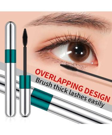 2 in 1 4D Silk Fiber Eyelash Mascara Extra Long Thick & Voluminous Lash Mascara Clump-Free Long Lasting Waterproof & Smudge-Proof Natural Eye Makeup - Buy Online on GoSupps.com