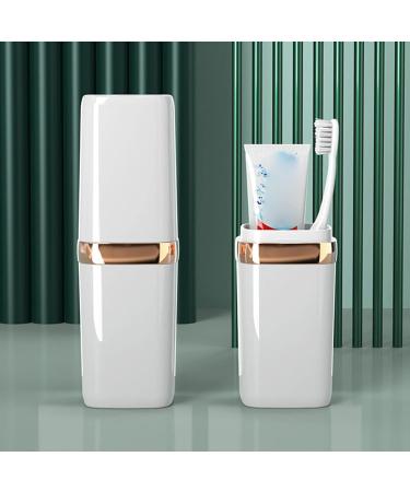 WUURAA Toothbrush and Toothpaste Storage Box | Double Mouthwash Cup Organizer for International Shipping - Shop Now! - Buy Online on GoSupps.com