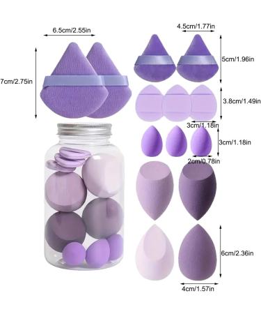 Beauty Sponge Blender | Makeup Puff Sponge Set | Portable Concealer Sponge Facial Makeup Tools for Blending Foundation Cream Purple - Buy Online on GoSupps.com