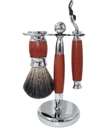 Buy Kjyr Portable Men's Razor Brushes Set - Fashionable Steel Shaving Tools Pro Barber Shop Kit - Robust 9.5x16cm Silver - International Shipping Available - Buy Online on GoSupps.com
