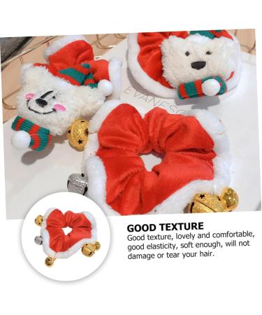 minkissy 1pc Christmas Hair Tie Holiday Scrunchies Holiday Hair Ties Xmas Scrunchies with Bell Xmas Hair Ropes Hair Accessory for Women Hair Accessories Child Printing Decorate Coral Fleece - Buy Online on GoSupps.com