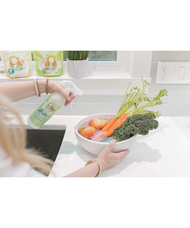 Nellie's Fruit & Veggie Wash 16 fl oz - Natural Cleaner for Fresh Produce - Buy Online on GoSupps.com