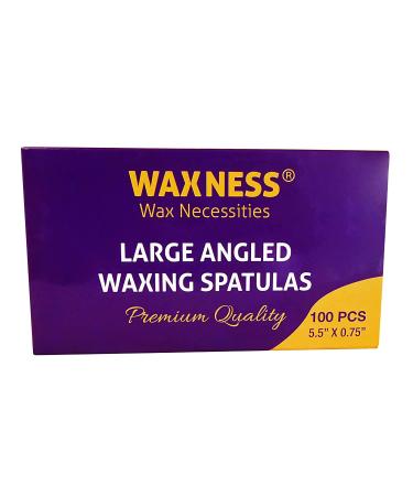 Waxness Body Waxing Wooden Angled Spatula Applicator 100 Pack - Buy Online on GoSupps.com