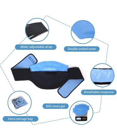 Comfpack Ice Pack for Back Pain Relief - Reusable Hot Cold Compress Back Ice Wrap | 2 Packs for Lower Back Pain, Sciatica, Injuries & Surgery - Buy Online on GoSupps.com