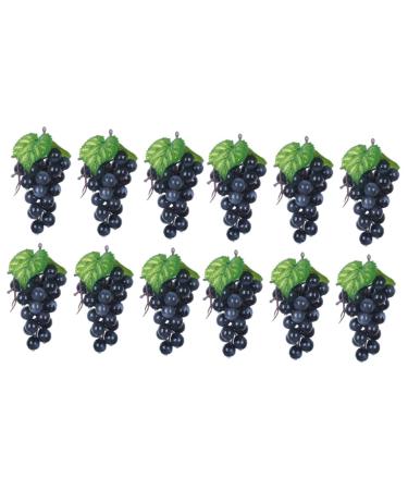 Artibetter 12 Pcs Artificial Bunch of Grapes Faux Greenery Garland Greenery Wreath Mini Decor Shop Window Decoration Lifelike Wet Grape Clusters Simulation Fake Grape Fake Grape Models Starch Blackx2pcs 10X14CMx2pcs